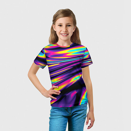 Детская футболка Glitch colors / 3D-принт – фото 5