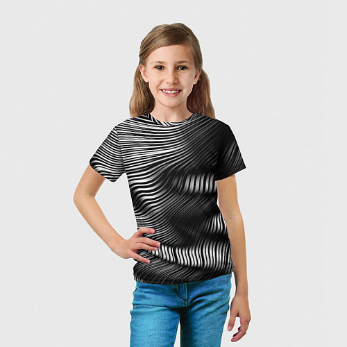 Детская футболка Оптические волны / 3D-принт – фото 5