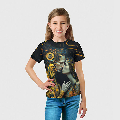 Детская футболка Gustav Klimt Cyberpunk / 3D-принт – фото 5