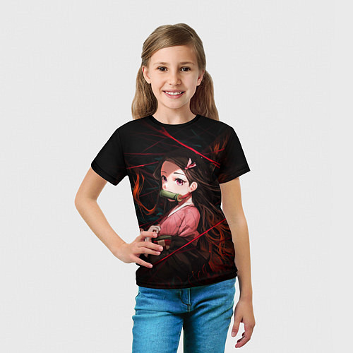 Детская футболка Nezuko Demon Slayer art / 3D-принт – фото 5