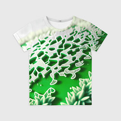Футболка детская Узор зелени-арт, цвет: 3D-принт