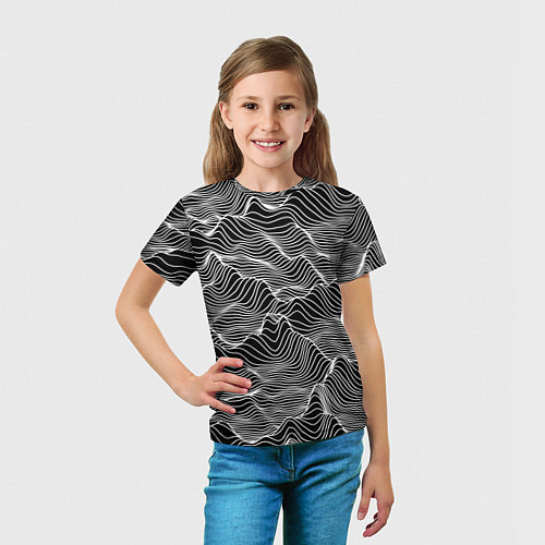 Детская футболка Авангардный растровый паттерн / 3D-принт – фото 5