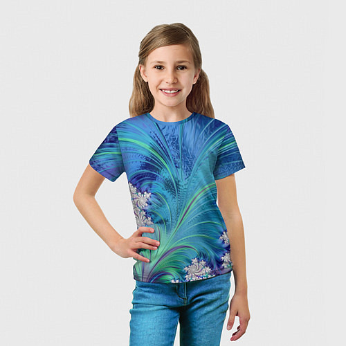 Детская футболка Авангардная фрактальная композиция / 3D-принт – фото 5
