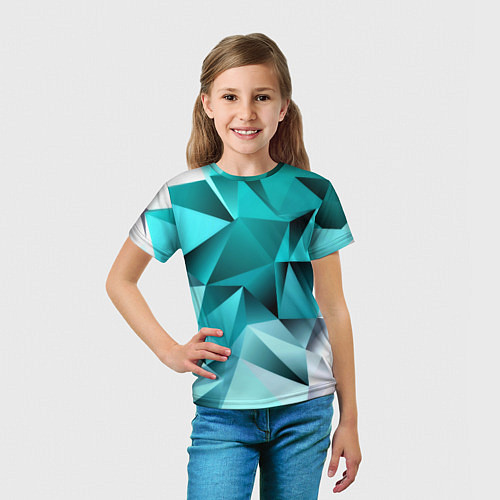 Детская футболка Green abstraction / 3D-принт – фото 5