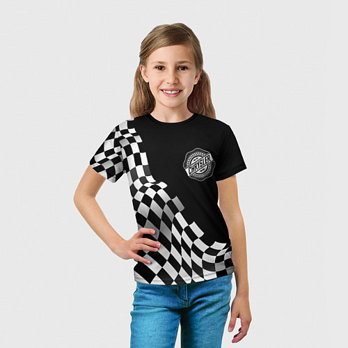Детская футболка Chrysler racing flag / 3D-принт – фото 5