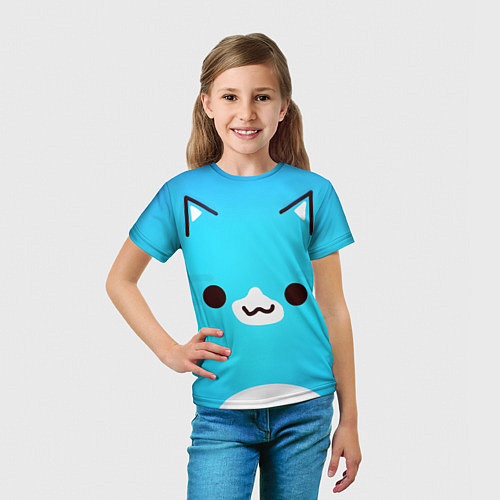 Детская футболка Geometry Dash Cat / 3D-принт – фото 5