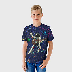Футболка детская Космонавт играет на гитаре, цвет: 3D-принт — фото 2