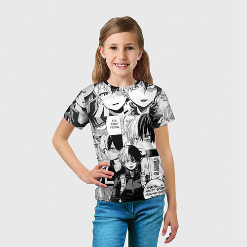 Детская футболка Шото Тодороки - Моя геройская академия / 3D-принт – фото 5