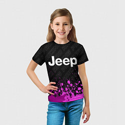 Футболка детская Jeep pro racing: символ сверху, цвет: 3D-принт — фото 2