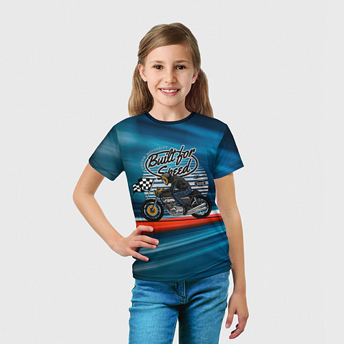 Детская футболка Гонщик мотоциклист / 3D-принт – фото 5