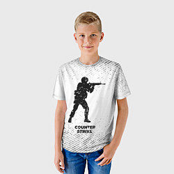 Футболка детская Counter Strike с потертостями на светлом фоне, цвет: 3D-принт — фото 2