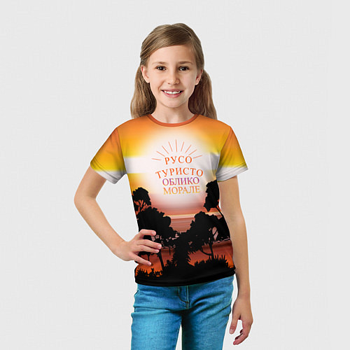 Детская футболка Русо туристо облико морале / 3D-принт – фото 5