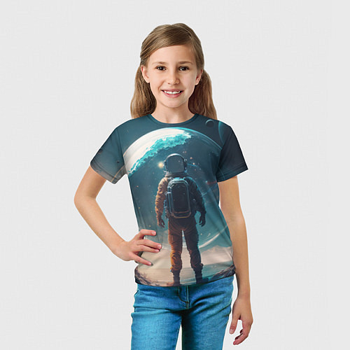Детская футболка Космонавт без головы на другой планете / 3D-принт – фото 5