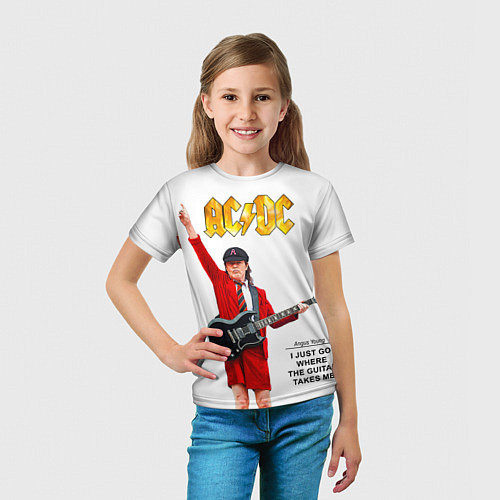 Детская футболка Ангус Янг рок группа ACDC / 3D-принт – фото 5