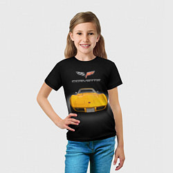 Футболка детская Американский маслкар Chevrolet Corvette Stingray, цвет: 3D-принт — фото 2