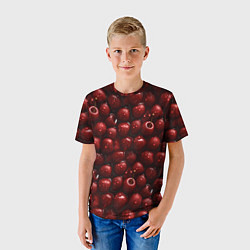 Футболка детская Сочная текстура из вишни, цвет: 3D-принт — фото 2