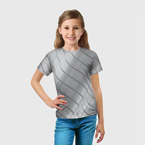 Детская футболка Металлическое покрытие / 3D-принт – фото 5