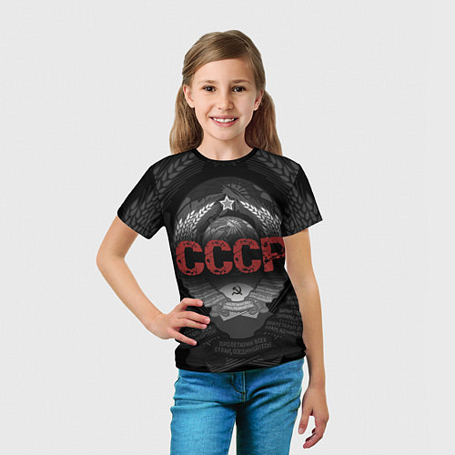 Детская футболка Герб Советского союза с надписью СССР / 3D-принт – фото 5