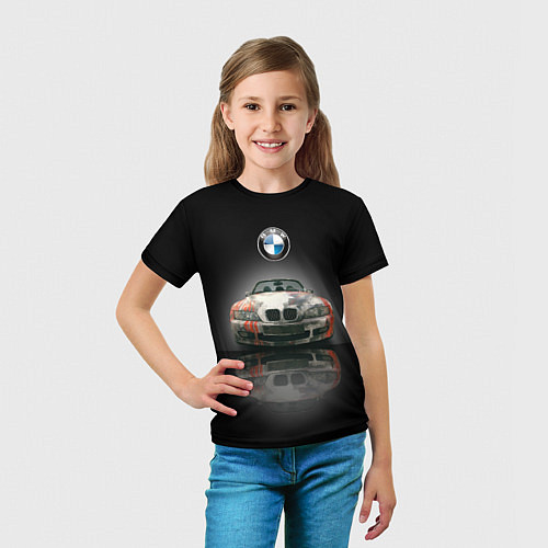 Детская футболка Немецкий люксовый кабриолет BMW Z4 / 3D-принт – фото 5
