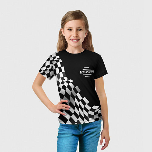 Детская футболка Haval racing flag / 3D-принт – фото 5