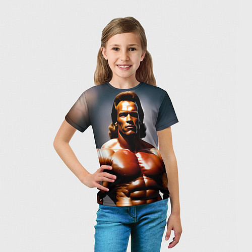 Детская футболка Арнольд Шварценеггер железный арни / 3D-принт – фото 5