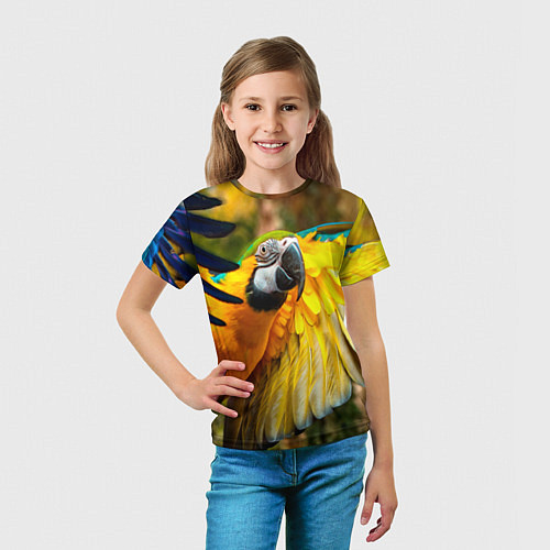 Детская футболка Взлёт попугая / 3D-принт – фото 5