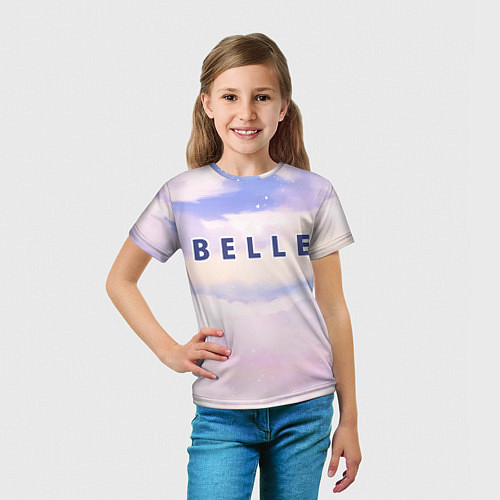 Детская футболка Belle sky clouds / 3D-принт – фото 5