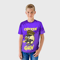 Футболка детская Чикен Ган - цыпленок, цвет: 3D-принт — фото 2