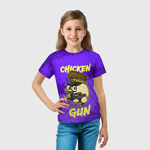Детская футболка Чикен Ган - цыпленок / 3D-принт – фото 5