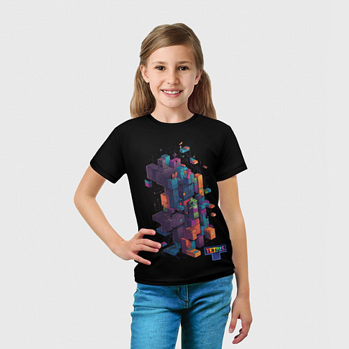 Детская футболка Tetris abstract / 3D-принт – фото 5