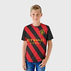 Футболка детская Джек Грилиш Манчестер Сити форма 2223 гостевая, цвет: 3D-принт — фото 2
