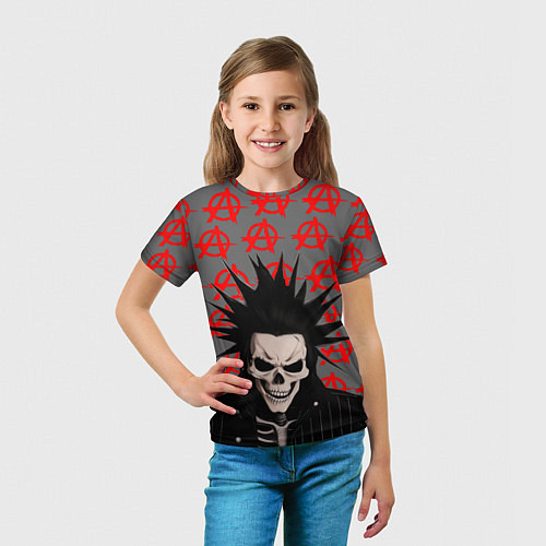 Детская футболка Дохлый панк / 3D-принт – фото 5