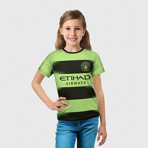 Детская футболка Манчестер Сити форма 2223 третья / 3D-принт – фото 5