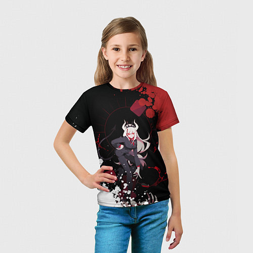 Детская футболка Helltaker Lucifer арт краска / 3D-принт – фото 5