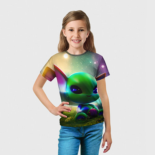 Детская футболка Крошка инопланетянин / 3D-принт – фото 5