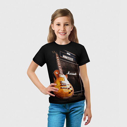 Детская футболка Рокерская гитара / 3D-принт – фото 5