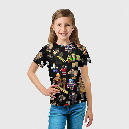 Детская футболка Роблокс и его персонажи / 3D-принт – фото 5