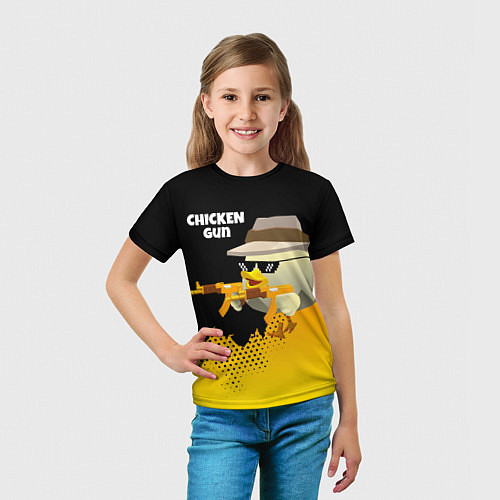 Детская футболка Цыпленок с автоматом / 3D-принт – фото 5