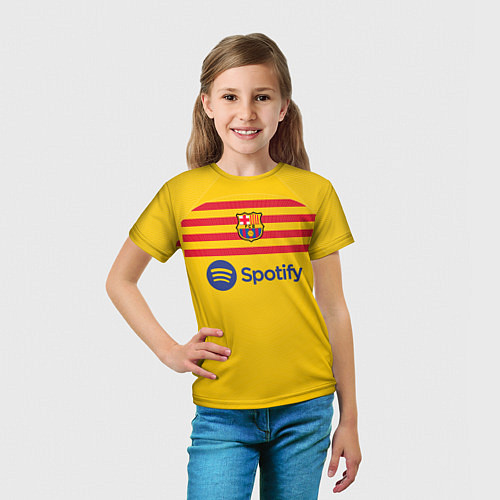 Детская футболка Барселона форма 2223 третья / 3D-принт – фото 5