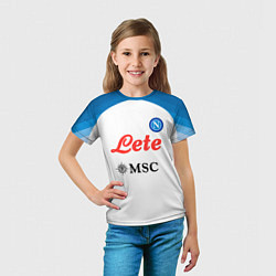 Футболка детская Виктор Осимхен Наполи форма 2223 гостевая, цвет: 3D-принт — фото 2