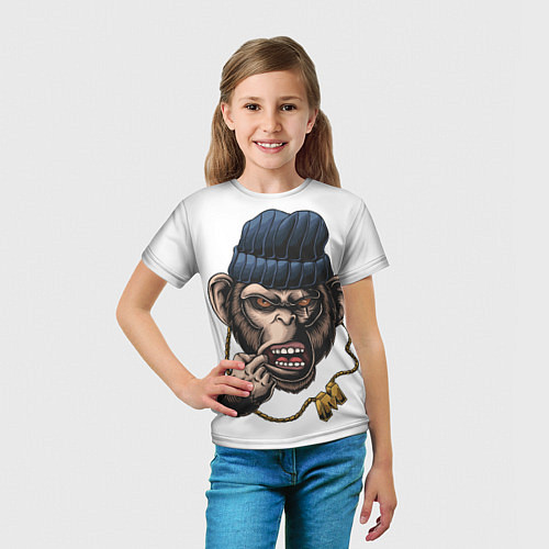 Детская футболка Макака гангстер / 3D-принт – фото 5