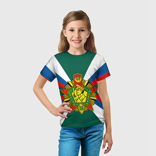 Детская футболка Пограничные войска России / 3D-принт – фото 5