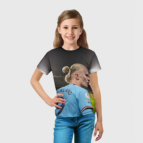 Детская футболка Эрлинг Холанд Манчестер / 3D-принт – фото 5