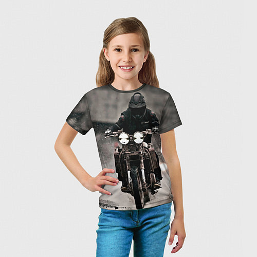 Детская футболка Мотоцикл в дождь / 3D-принт – фото 5