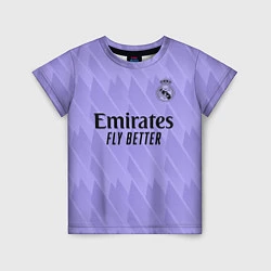 Футболка детская Винисиус Жуниор Реал Мадрид форма 2223 гостевая, цвет: 3D-принт