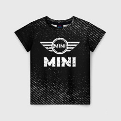 Футболка детская Mini с потертостями на темном фоне, цвет: 3D-принт