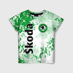 Футболка детская Skoda auto logo, цвет: 3D-принт