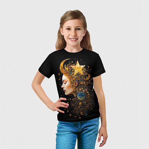 Детская футболка Богиня ночи - нейросеть / 3D-принт – фото 5