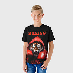 Футболка детская Boxing tiger, цвет: 3D-принт — фото 2