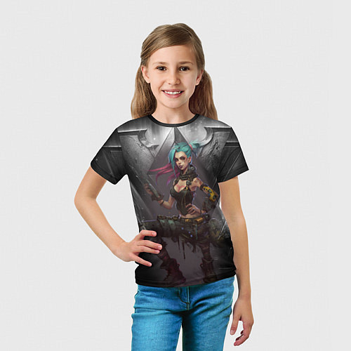 Детская футболка Jinx art Arcane League of Legends / 3D-принт – фото 5